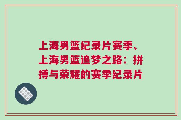 上海男篮纪录片赛季、上海男篮追梦之路：拼搏与荣耀的赛季纪录片