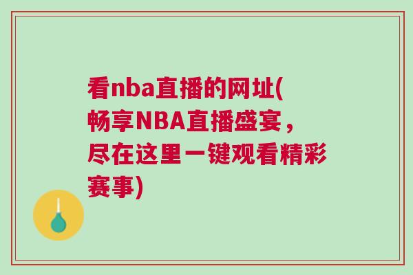 看nba直播的网址(畅享NBA直播盛宴，尽在这里一键观看精彩赛事)