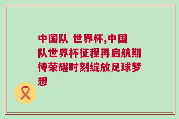 中国队 世界杯,中国队世界杯征程再启航期待荣耀时刻绽放足球梦想